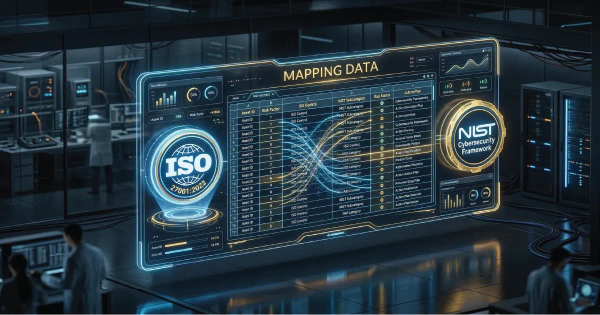 ISO 27001 to NIST CSF mapping xlsx dashboard visualization for security architects