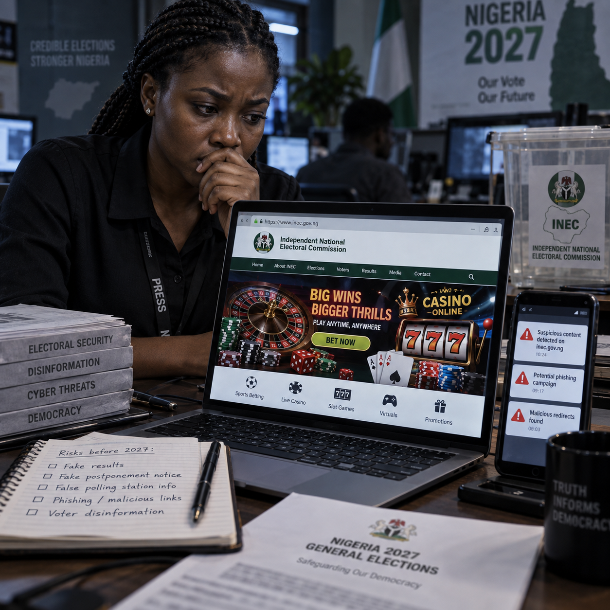 La compromission du site web de l'INEC soulève de nouveaux risques de désinformation à l'approche des élections de 2027 au Nigeria