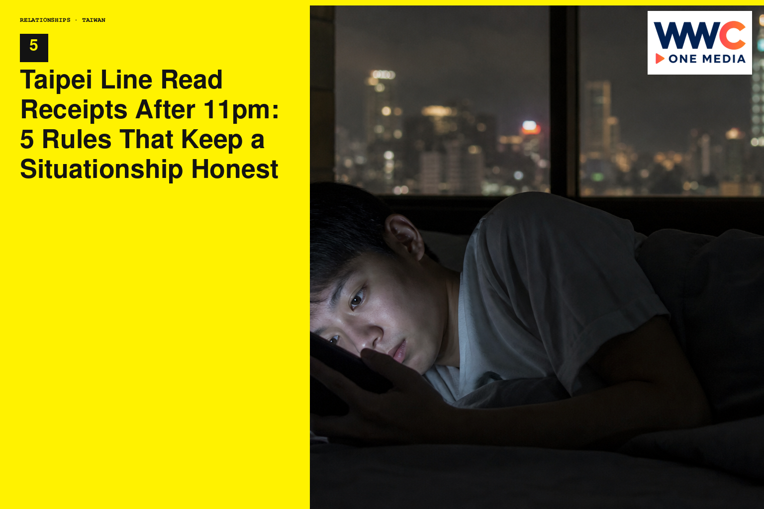 Taipei Line Read Receipts After 11pm: 5 Rules That Keep a Situationship Honest