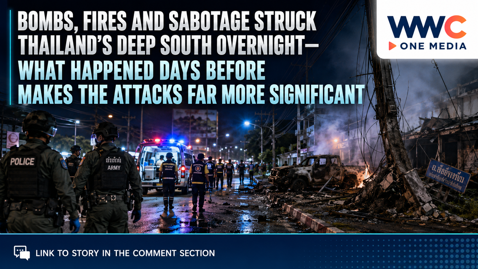 Bombs, Fires and Sabotage Struck Thailand’s Deep South Overnight—What Happened Days Before Makes the Attacks Far More Significant