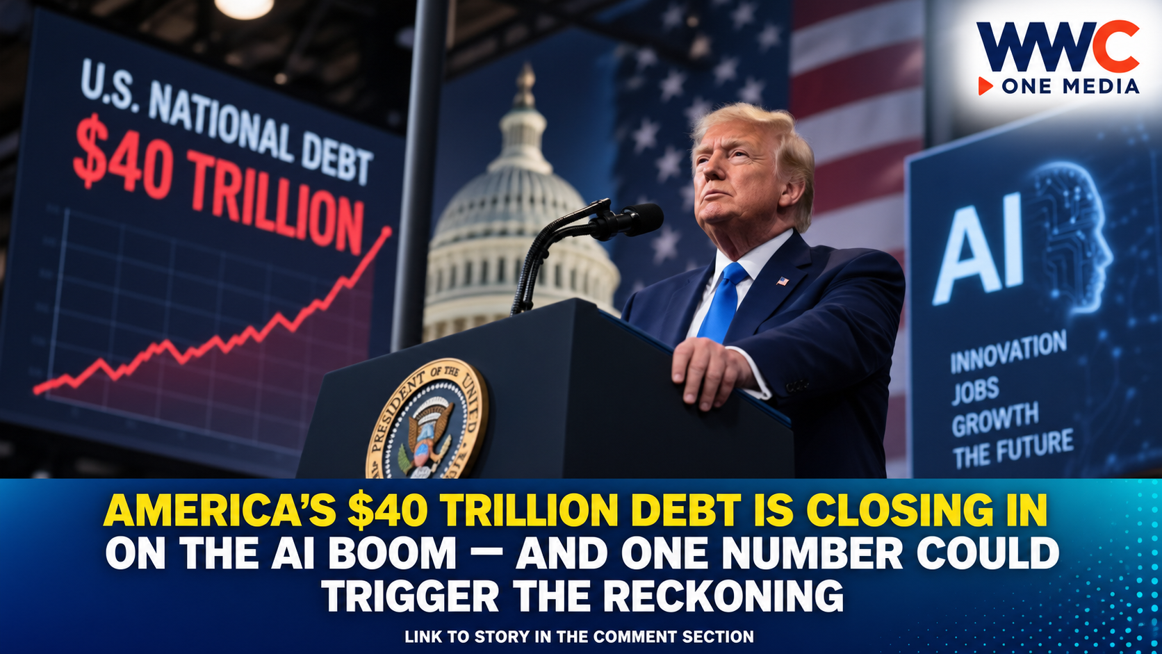 America’s $40 Trillion Debt Is Closing In on the AI Boom — And One Number Could Trigger the Reckoning