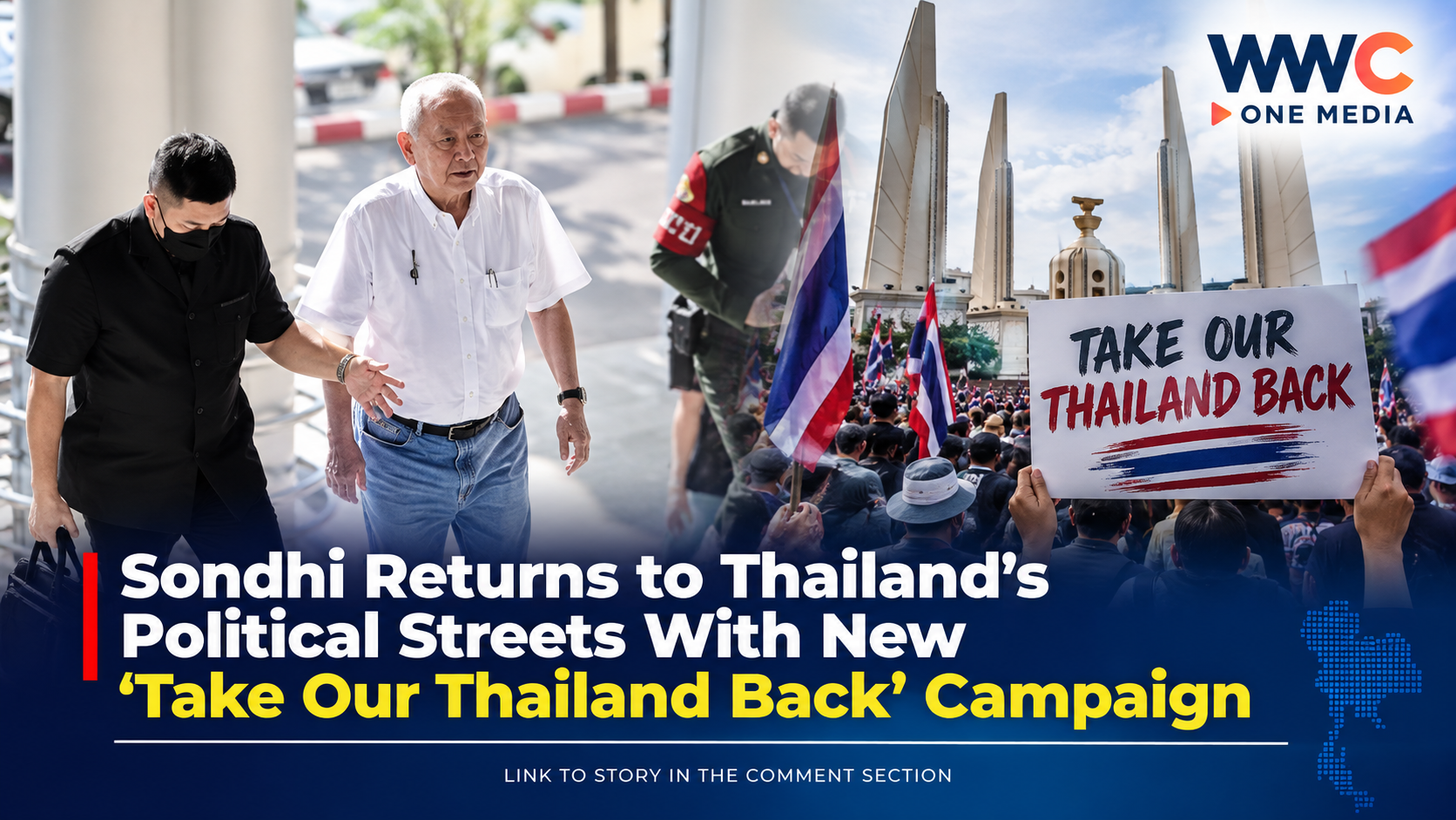 Sondhi Returns to Thailand's Political Streets With New 'Take Our Thailand Back' Campaign