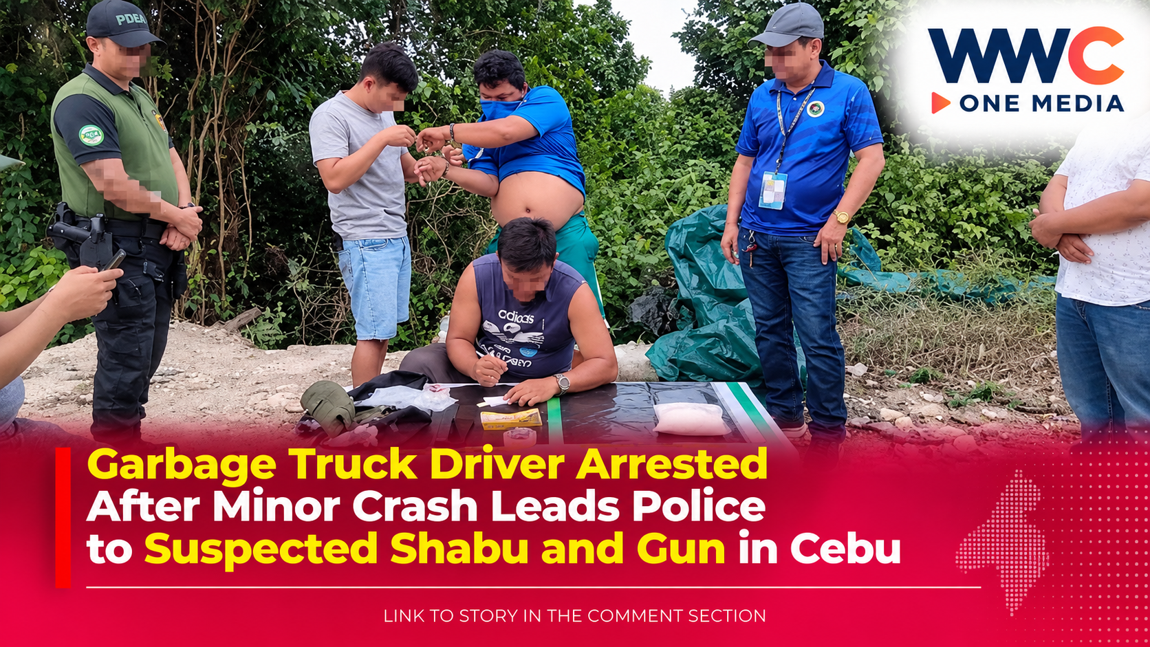 Garbage Truck Driver Arrested After Minor Crash Leads Police to Suspected Shabu and Gun in Cebu