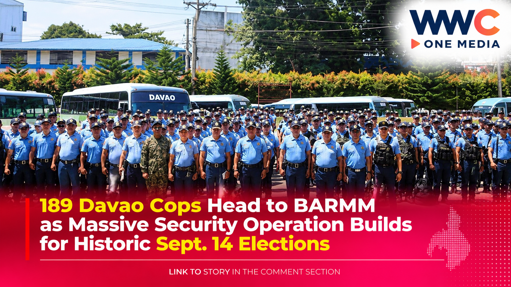 189 Davao Cops Head to BARMM as Massive Security Operation Builds for Historic Sept. 14 Elections