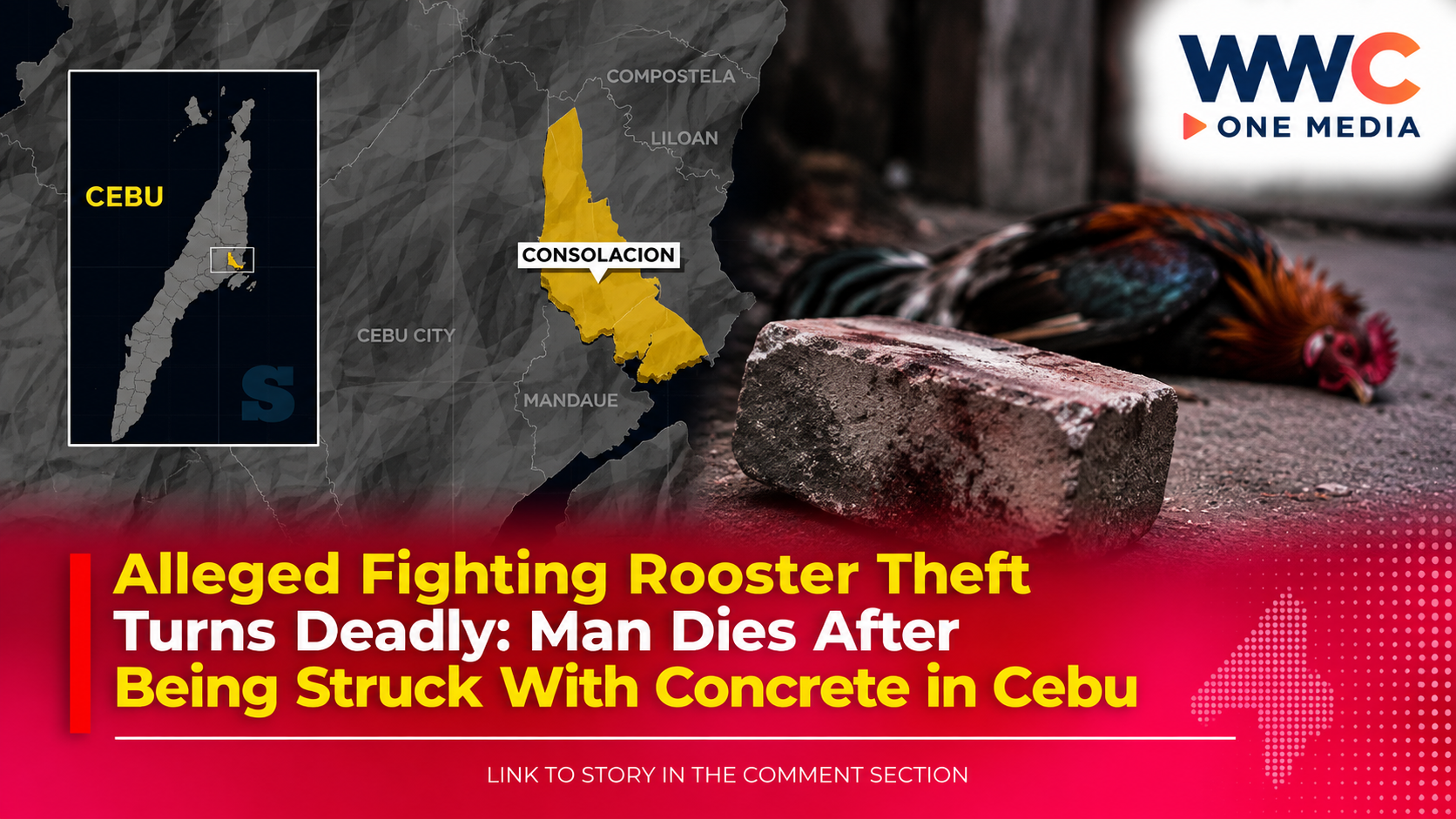 Alleged Fighting Rooster Theft Turns Deadly: Man Dies After Being Struck With Concrete in Cebu