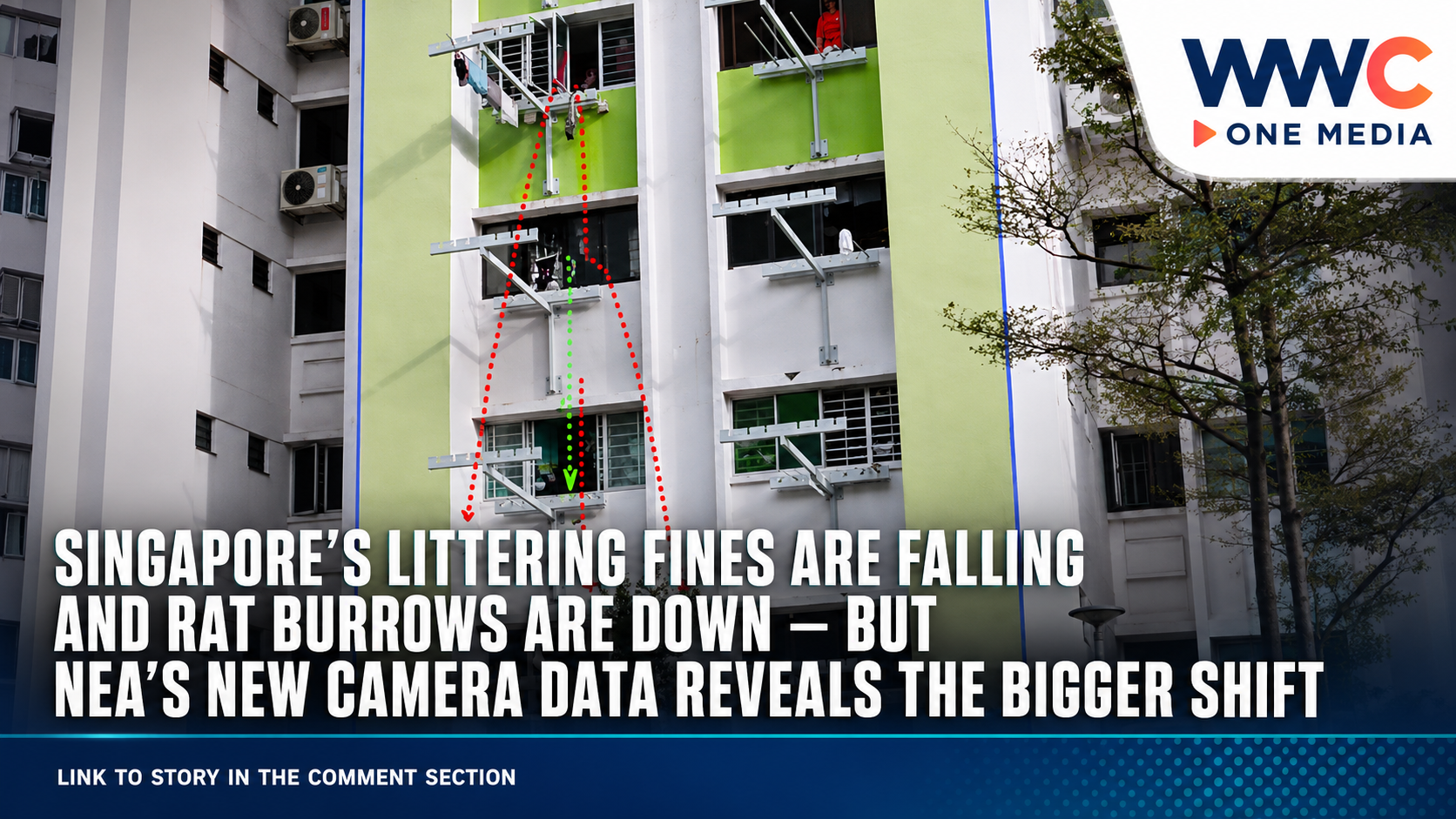 Singapore’s Littering Fines Are Falling and Rat Burrows Are Down — But NEA’s New Camera Data Reveals the Bigger Shift