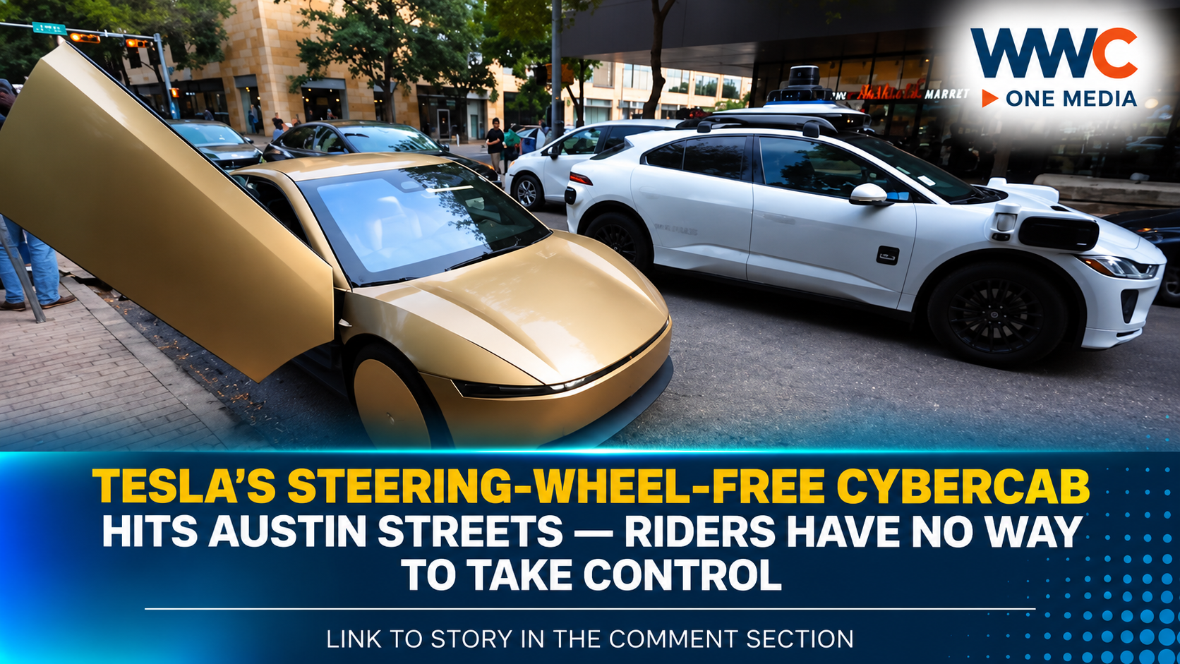 Tesla’s Steering-Wheel-Free Cybercab Hits Austin Streets — Riders Have No Way to Take Control