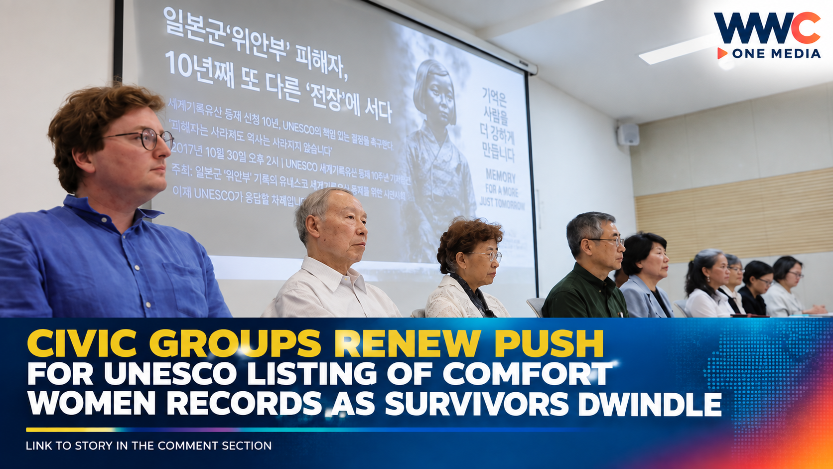 Civic Groups Renew Push for UNESCO Listing of Comfort Women Records as Survivors Dwindle