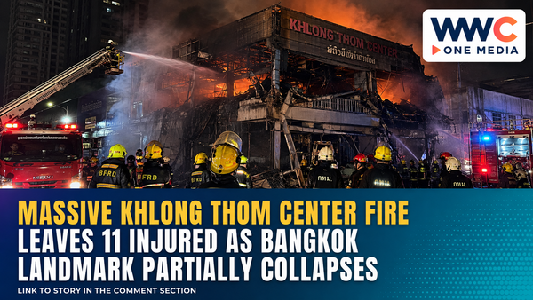 Massive Khlong Thom Center Fire Leaves 11 Injured as Bangkok Landmark Partially Collapses