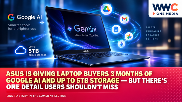 ASUS Is Giving Laptop Buyers 3 Months of Google AI and Up to 5TB Storage — But There’s One Detail Users Shouldn’t Miss