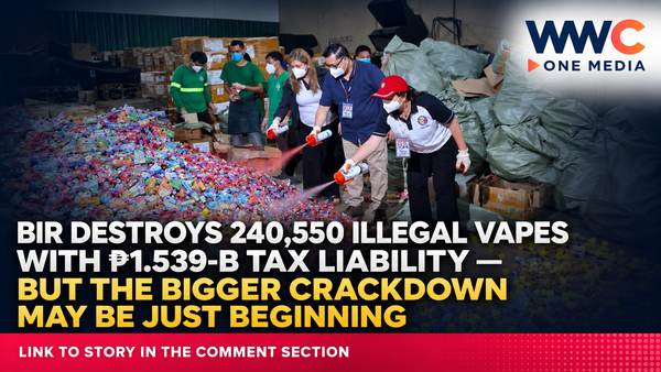 BIR Destroys 240,550 Illegal Vapes With ₱1.539-B Tax Liability — But the Bigger Crackdown May Be Just Beginning