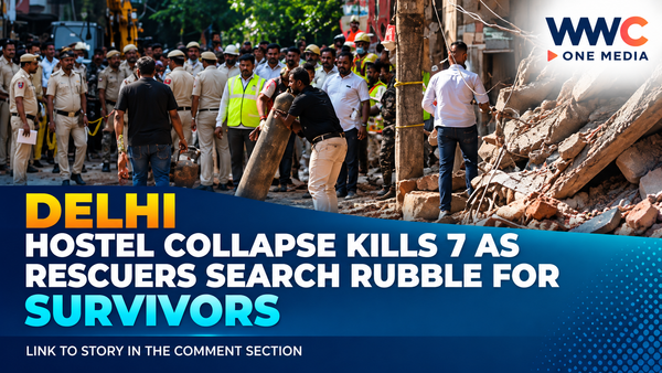 Delhi Hostel Collapse Kills 7 as Rescuers Search Rubble for Survivors
