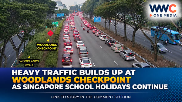 Heavy Traffic Builds Up at Woodlands Checkpoint as Singapore School Holidays Continue