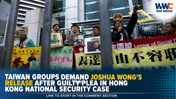 Taiwan Groups Demand Joshua Wong’s Release After Guilty Plea in Hong Kong National Security Case