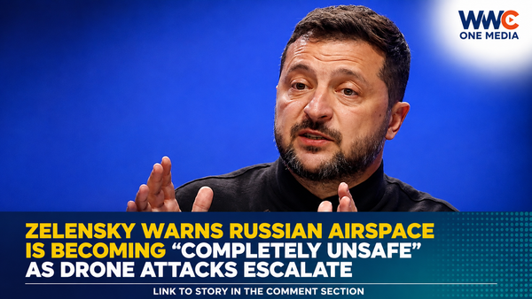 Zelensky Warns Russian Airspace Is Becoming “Completely Unsafe” as Drone Attacks Escalate