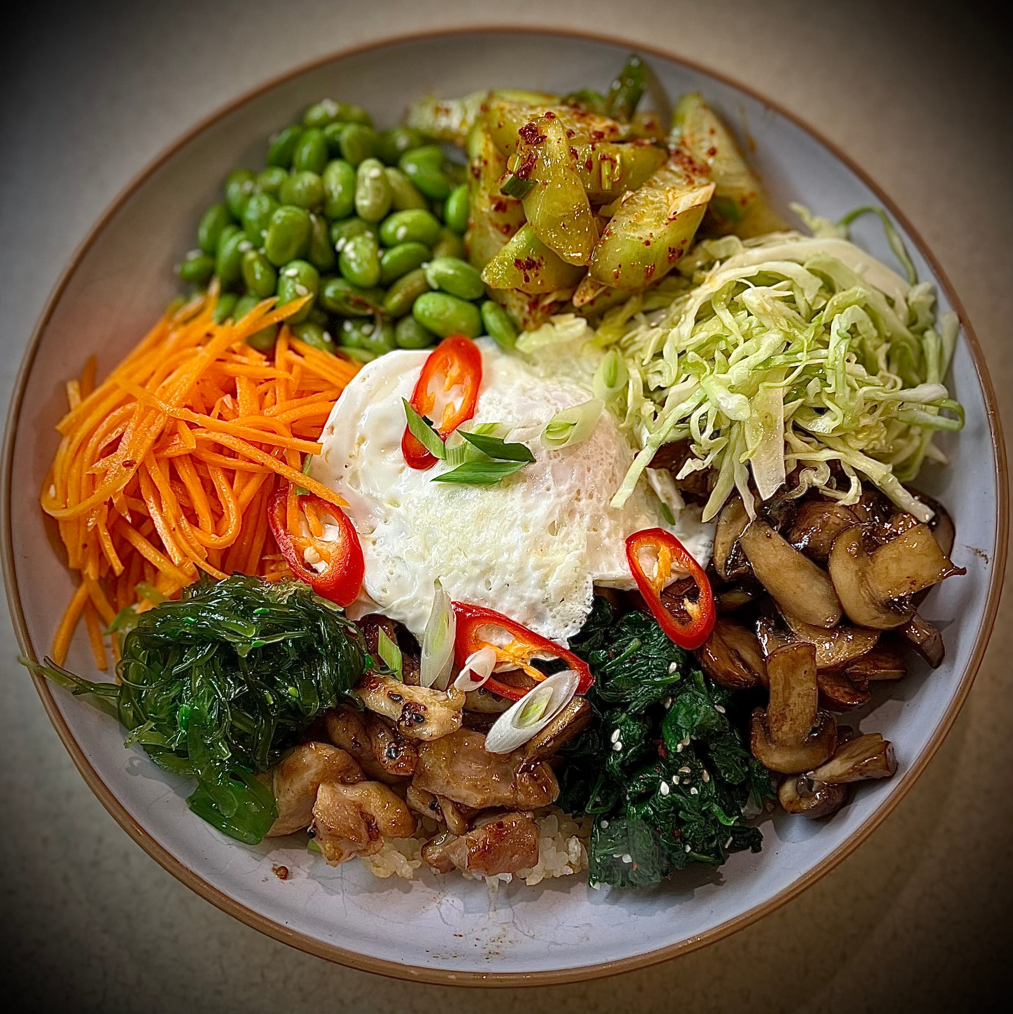 Colorful Bibimbap (Korean Rice Bowl)