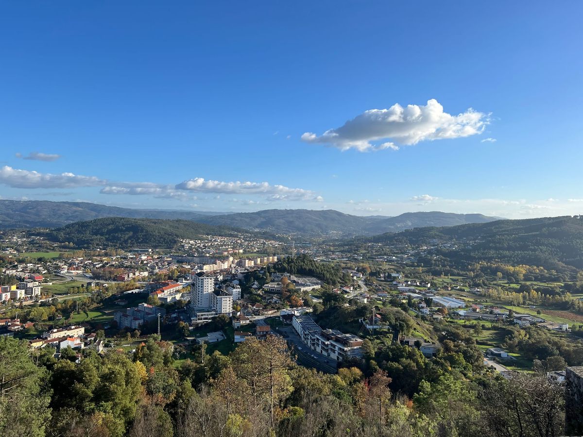 Overlooking a Small Village Near Brago, Portugal