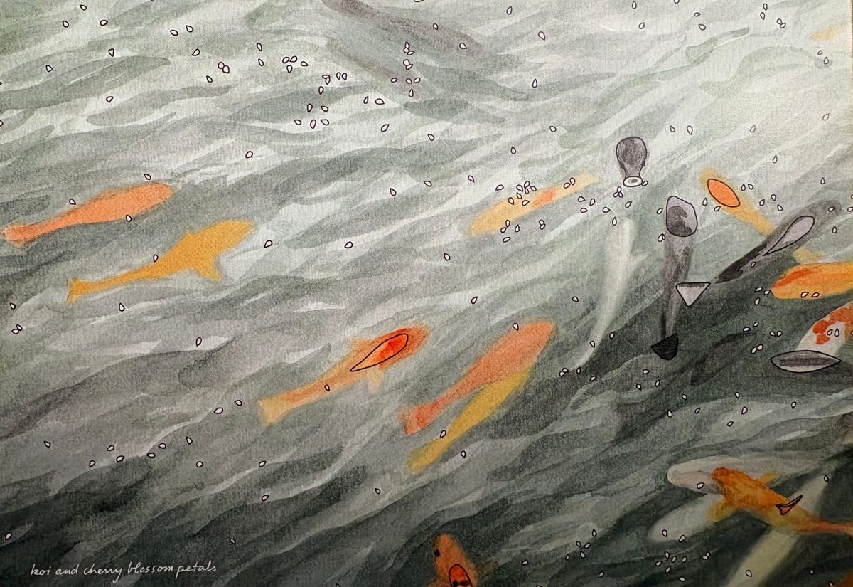 The two koi ponds