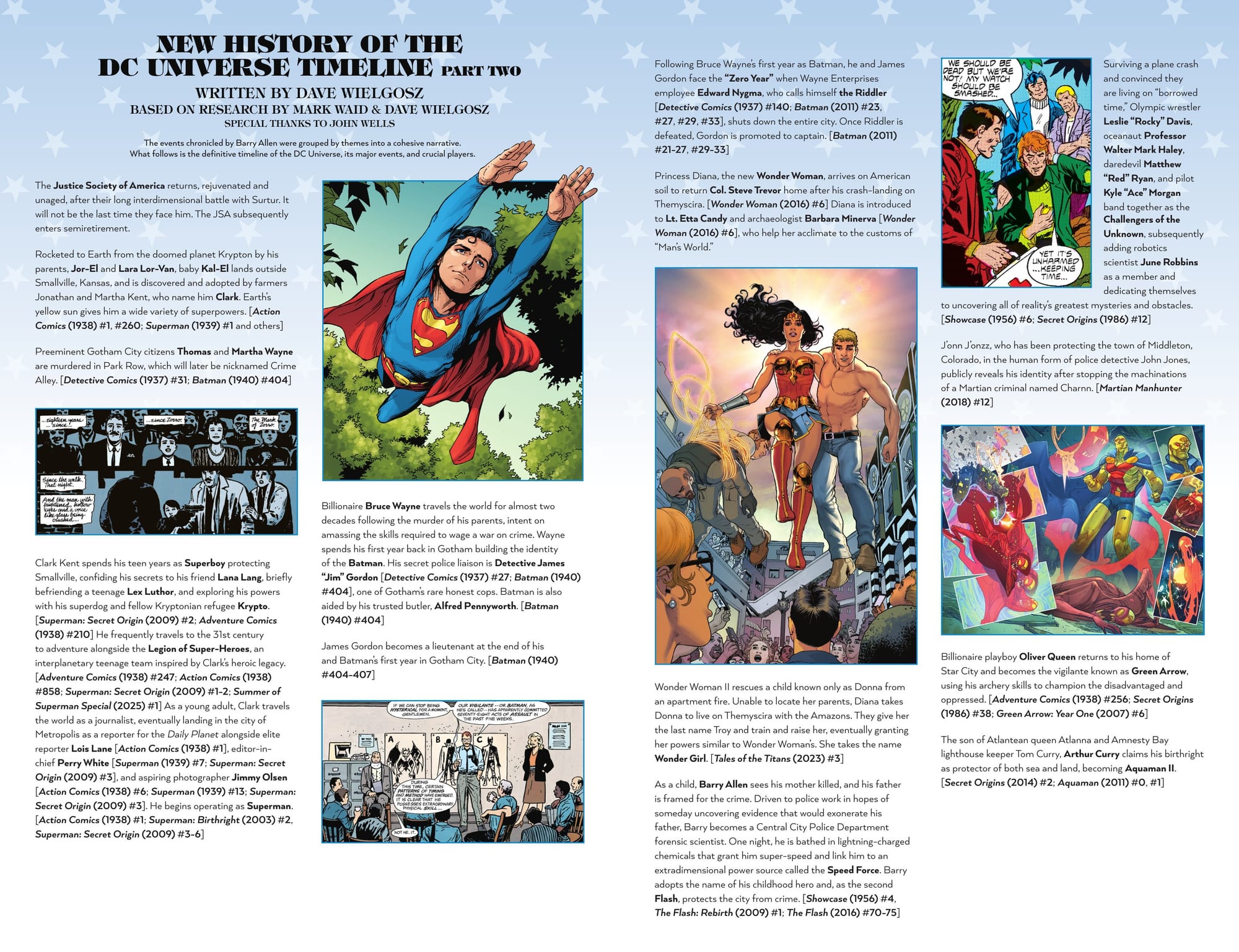 Double page avec moults texte et 3 images par page, mélangeant art récent et d'époque.