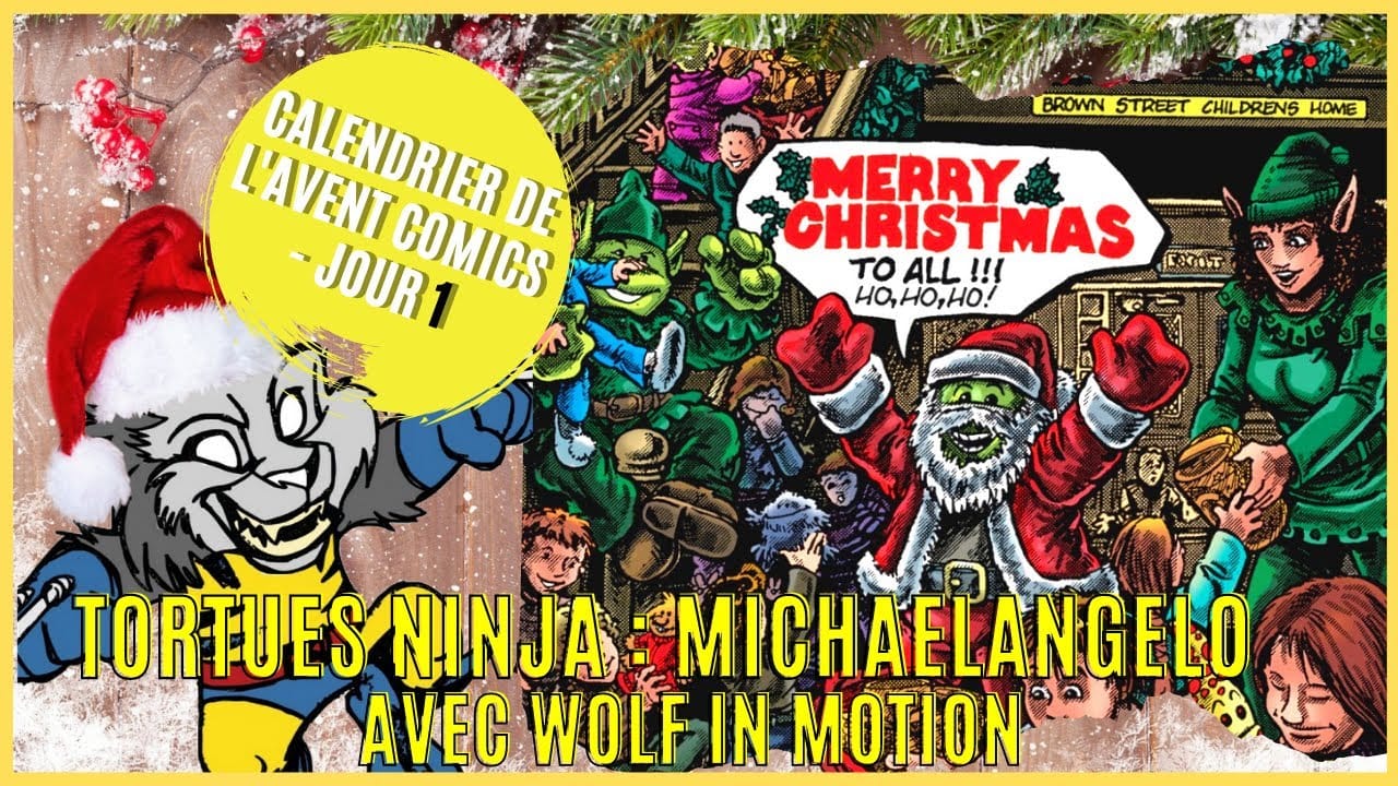 Un montage parlant de Michelangelo des Tortues Ninja pour le calendrier de l'avent comics avec Wolf in motion.