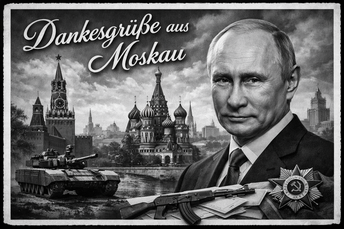 Vier Jahre. Eine Dankesrede. Von Putin.