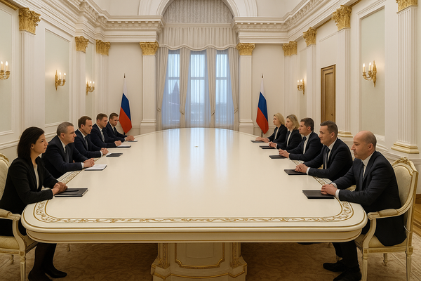 Endlich Dialog!  Deutsche Möchtegern-Friedensdelegation im Kreml