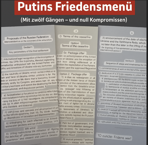 Kein Wunder, dass Russland sich zierte, sein Memorandum rauszurücken.