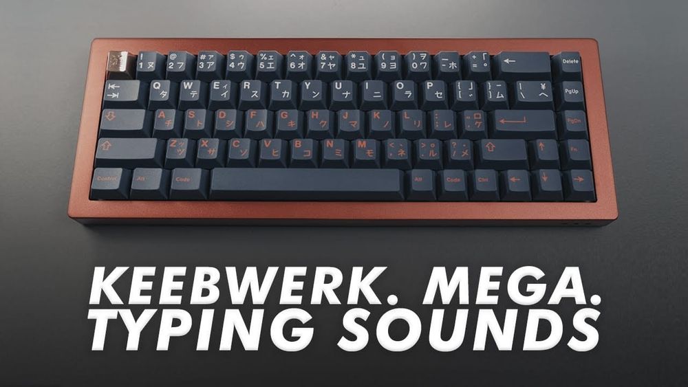 keebwerk. mega. Typing Sounds, NO TALKING | With: BUSHI, Gateron Black Ink, and NK_ Cream