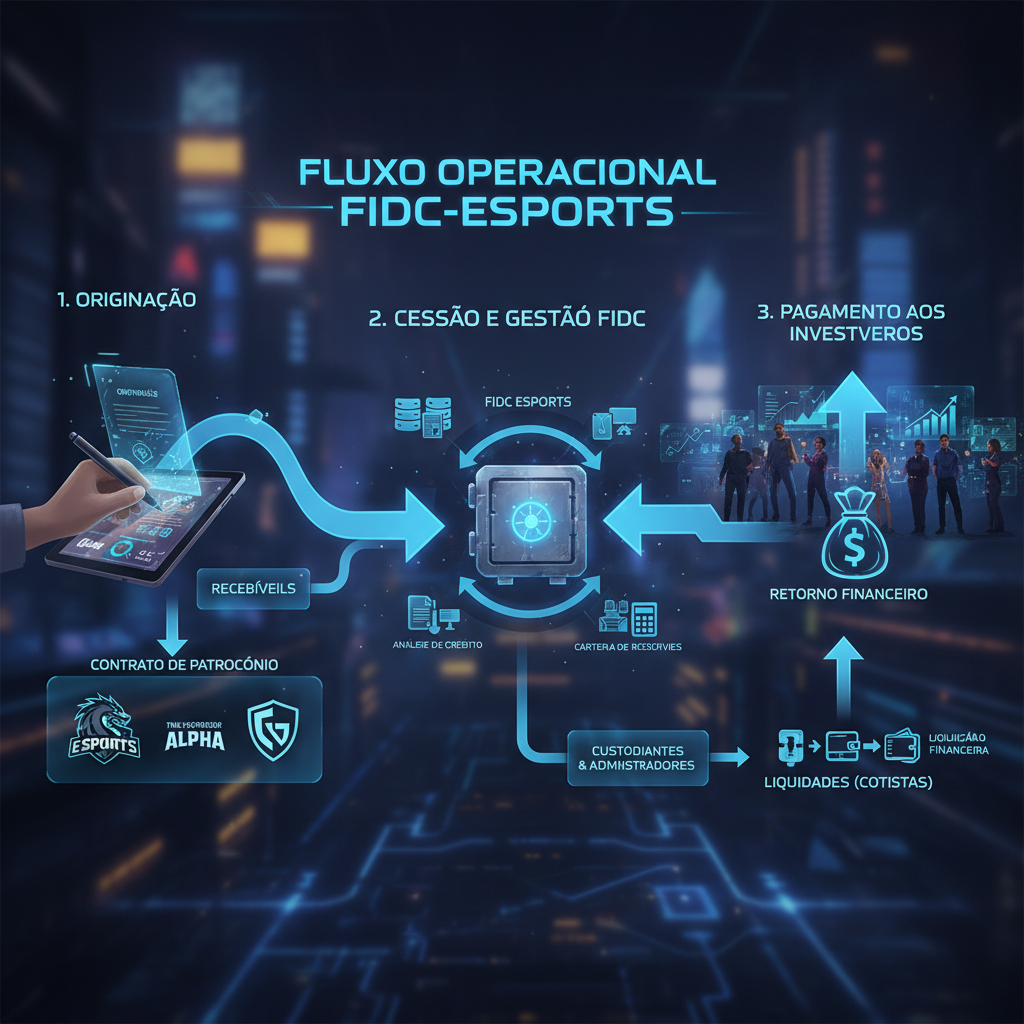 Diagrama de fluxo da operação de um FIDC-eSports.