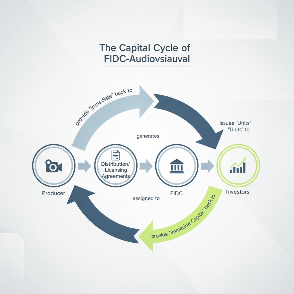 Diagrama de fluxo do Ciclo de Capital do FIDC-Audiovisual.