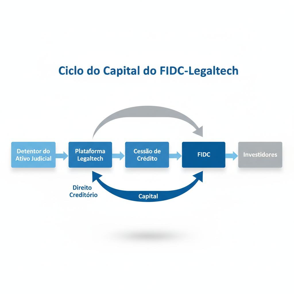 Diagrama de fluxo do Ciclo de Capital do FIDC-Legaltech