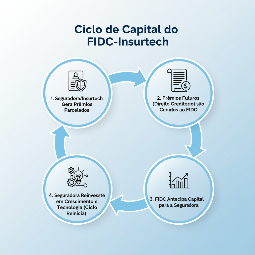 Diagrama de fluxo do Ciclo de Capital do FIDC-Insurtech