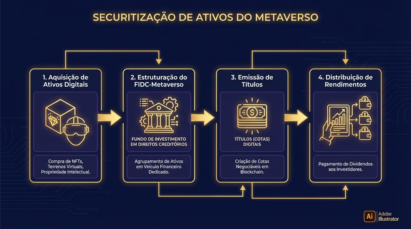 Fluxo de Securitização de Ativos do Metaverso
