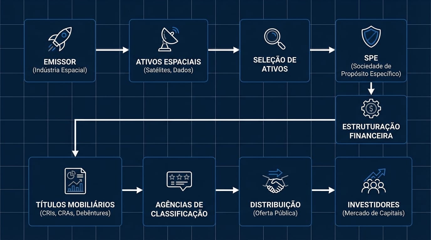 Fluxo de Securitização no Setor Espacial