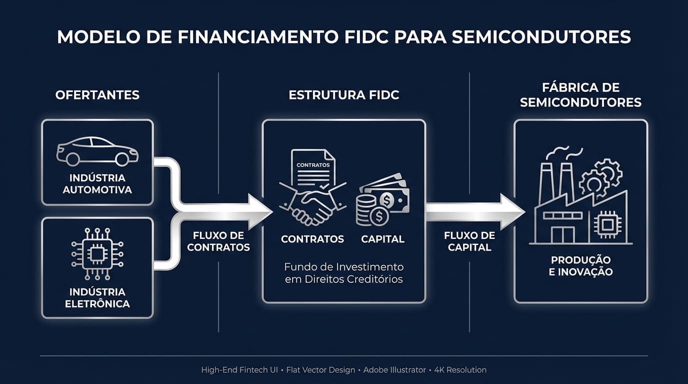Diagrama do fluxo de financiamento via FIDC
