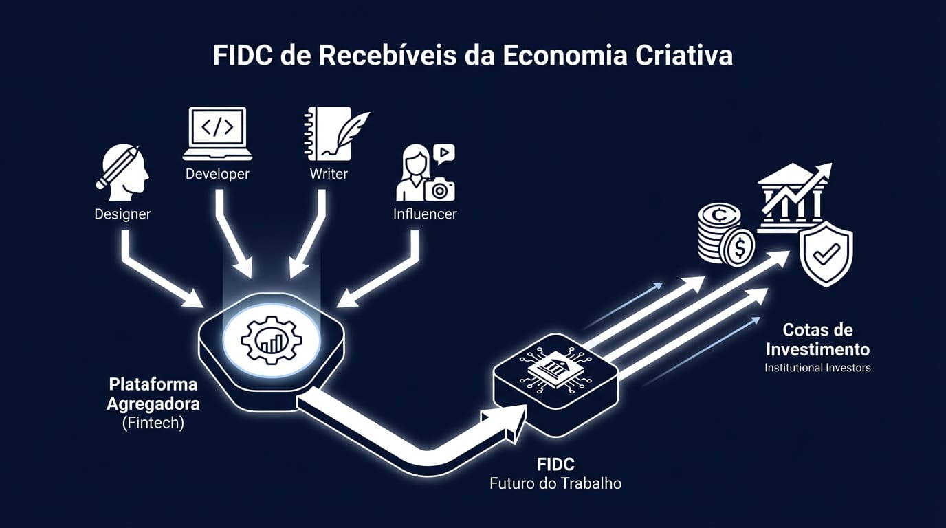 Diagrama de fluxo do FIDC para a Economia Criativa