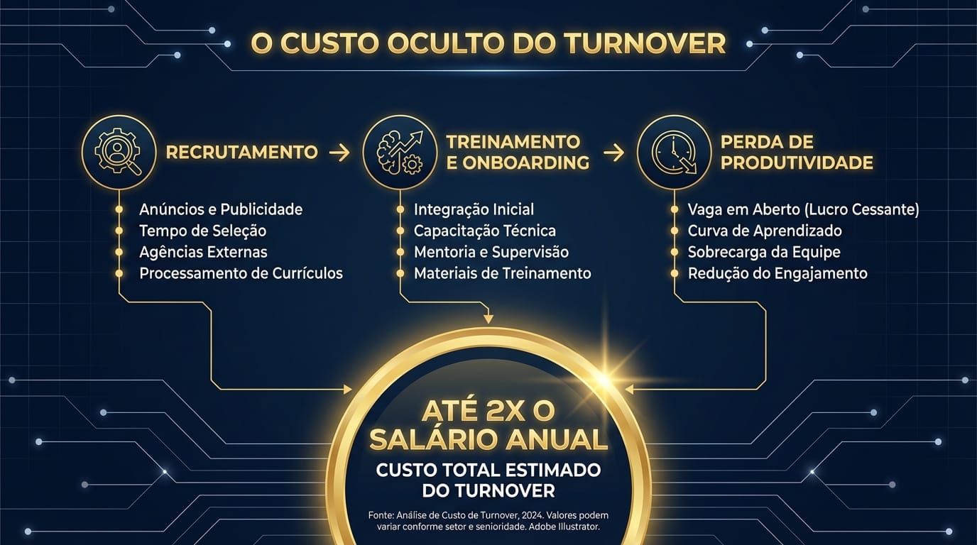 Infográfico sobre o Custo Oculto do Turnover