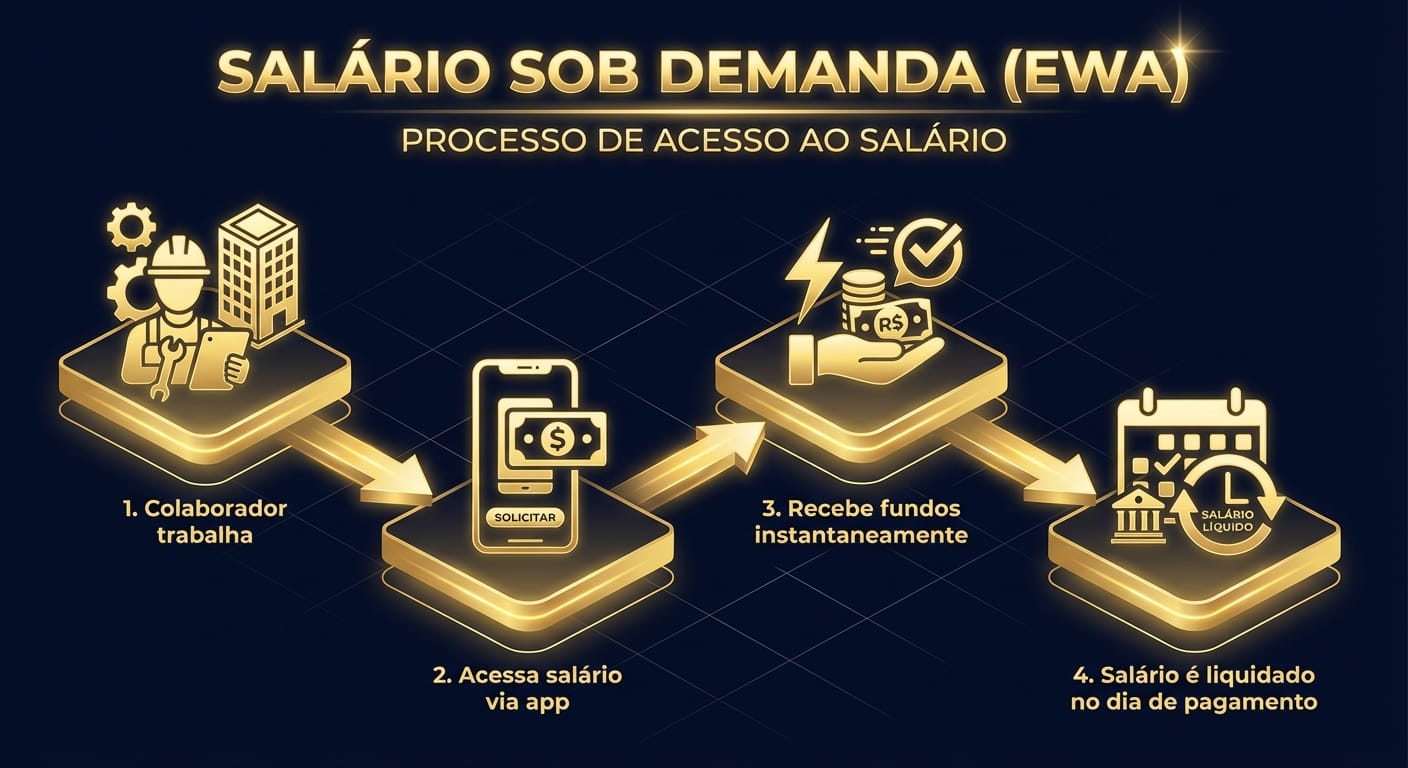 Diagrama de fluxo do Salário sob Demanda (EWA)