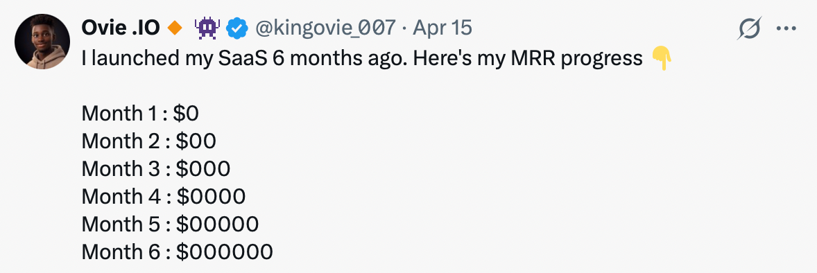 Funny x post about xero MRR