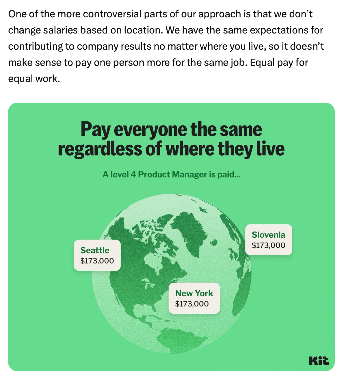 X post about Kit staff compensation 