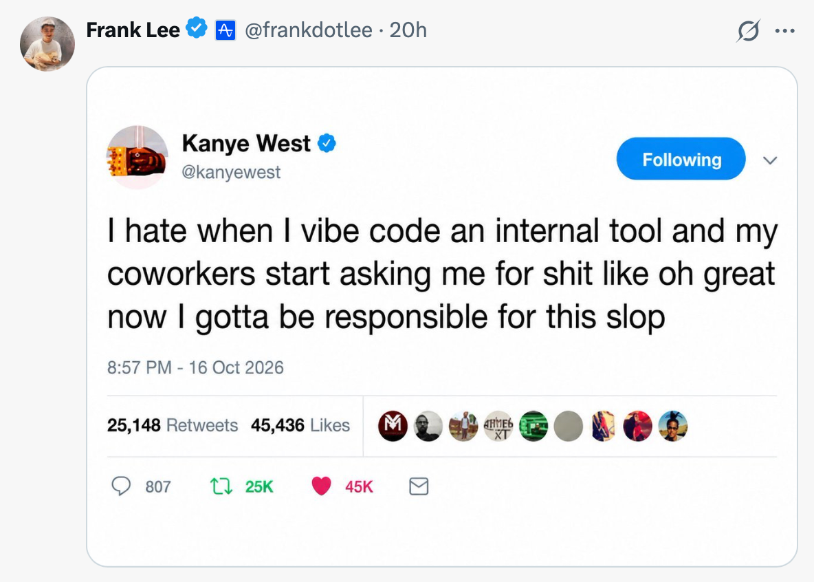 x post about internal tools