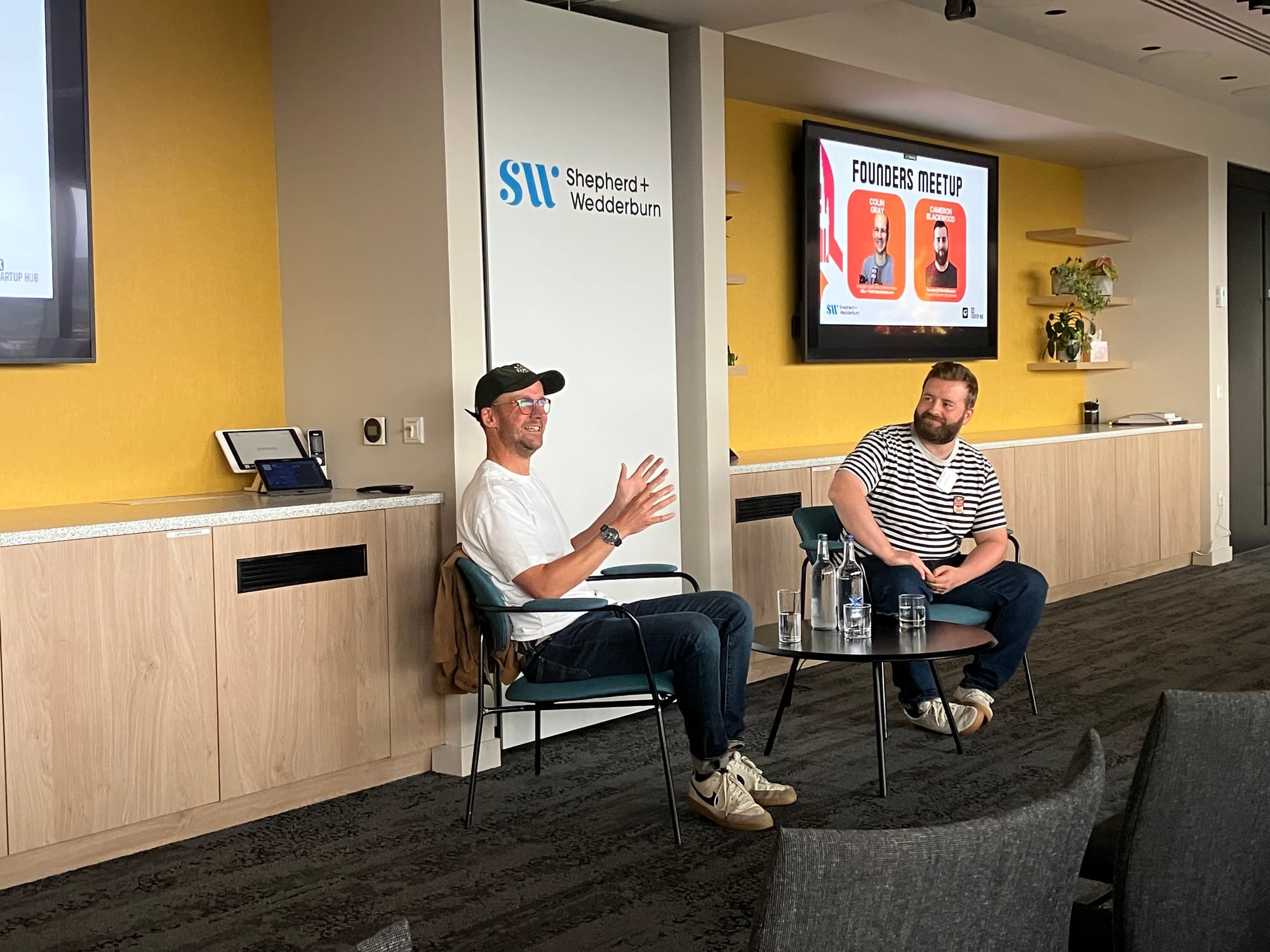 Colin and Cam at founder meetup