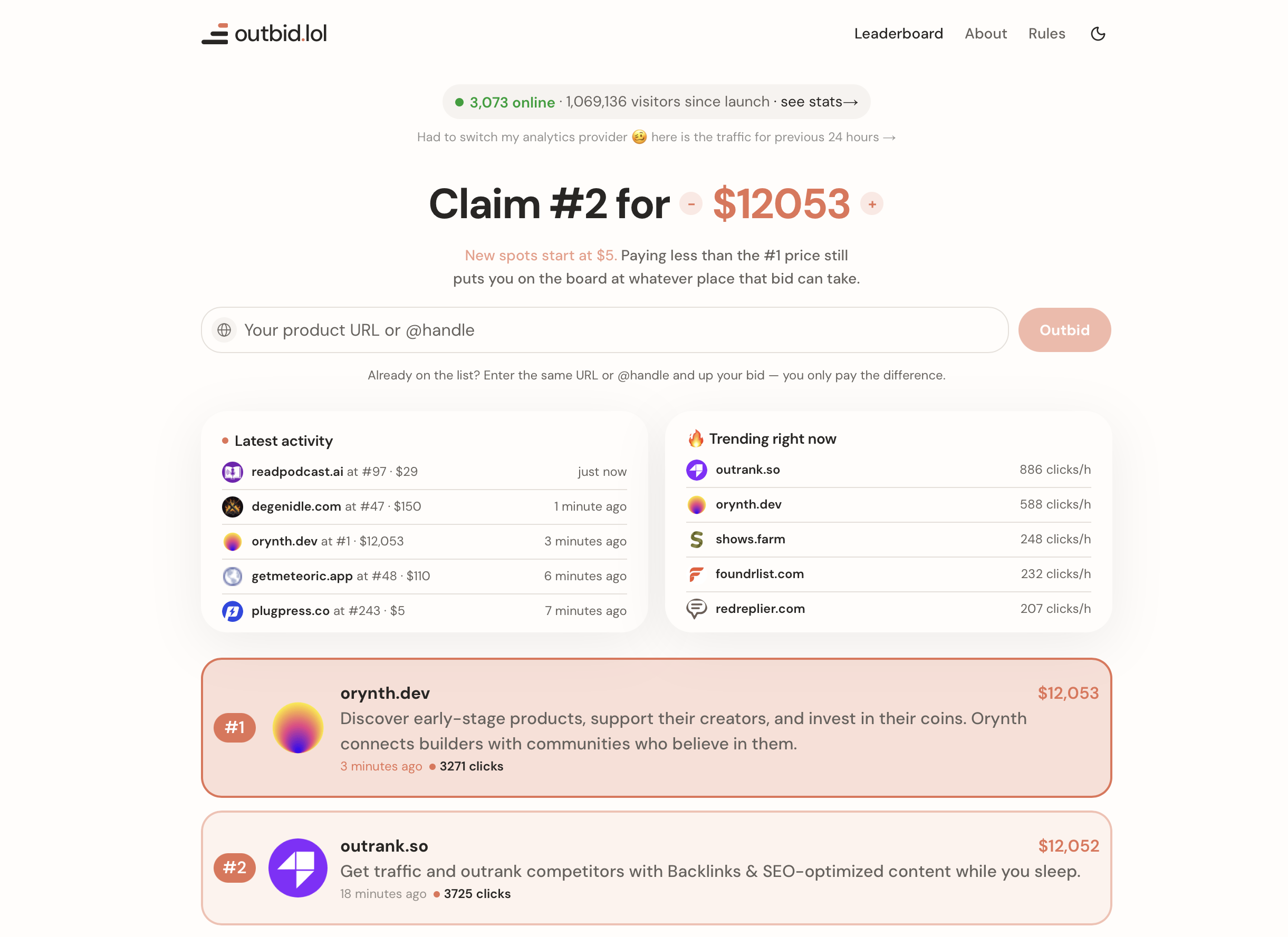 outbid website