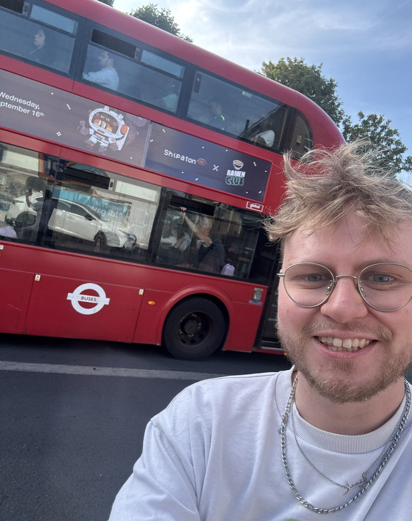 x post about ramen club and shipaton ads on buses