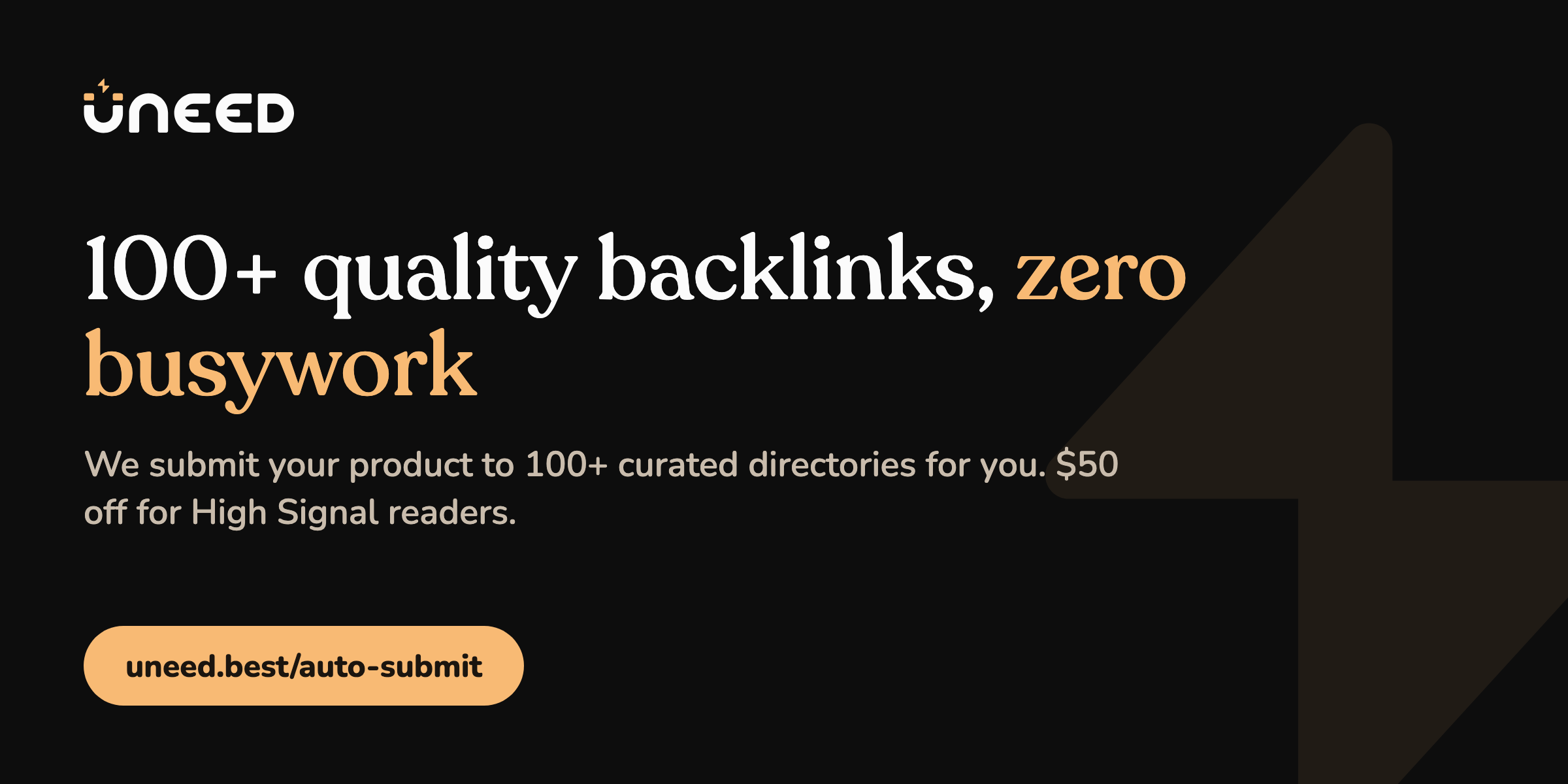 Uneed backlinks auto service advert