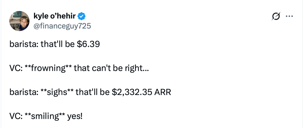 X joke about ARR