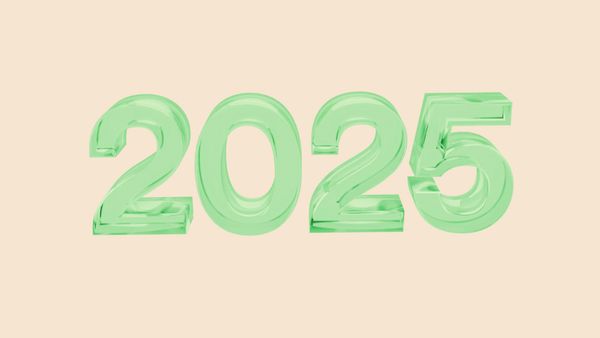 The number 2025 in green