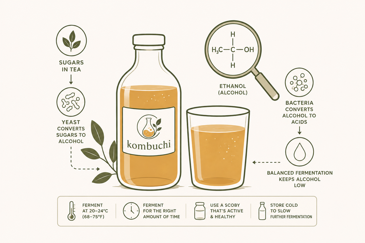 Kombucha & Alcohol: How It Forms and How to Keep It Low