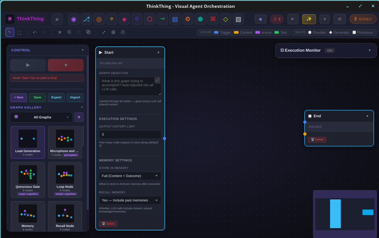 New graph with Start node