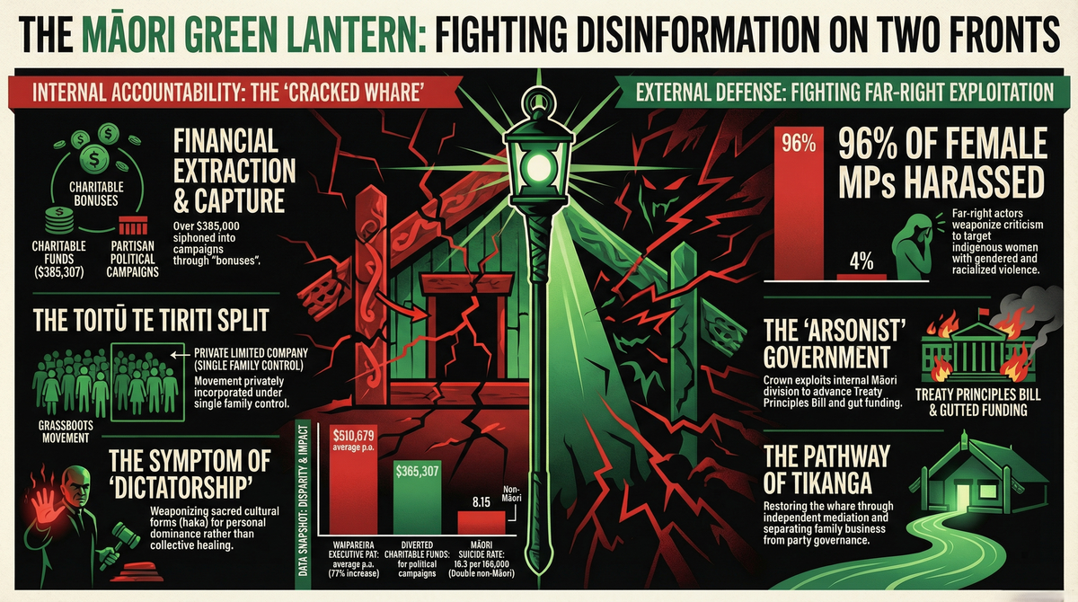 "Kiri Tamihere-Waititi Fallout - The Taiaha and the Parasite: How White Supremacy Hijacks Māori Accountability While a Neoliberal Government Feasts on the Chaos" - 18 February 2026